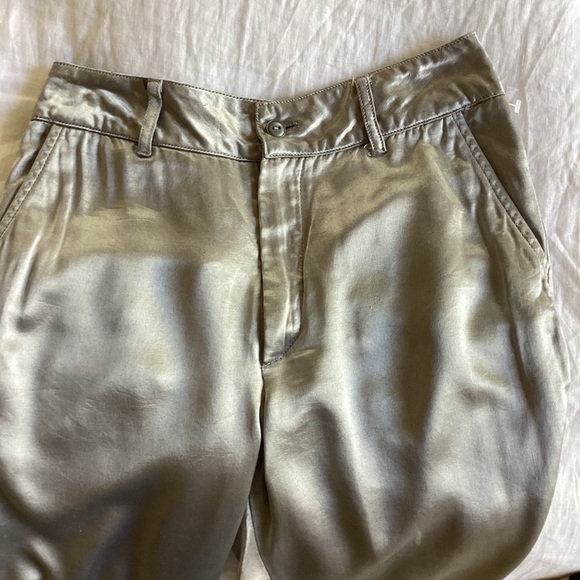 Deborah Lindquist Silver Straight Leg Pants Dress Pants SZ XS - Picture 2 of 9